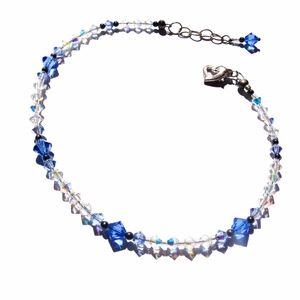 Something Blue Bridal Ankle Bracelet Anklet Heart